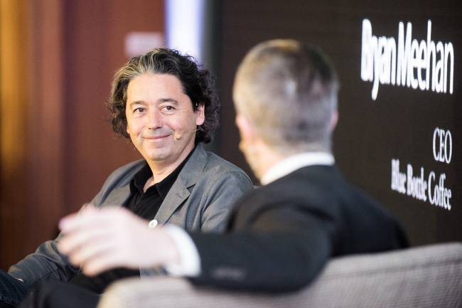 블루보틀(Blue Bottle) CEO 브라이언 미한(Bryan Meehan) ‘제6회 월드 커피 리더스 포럼 2017’에 참여한 모습