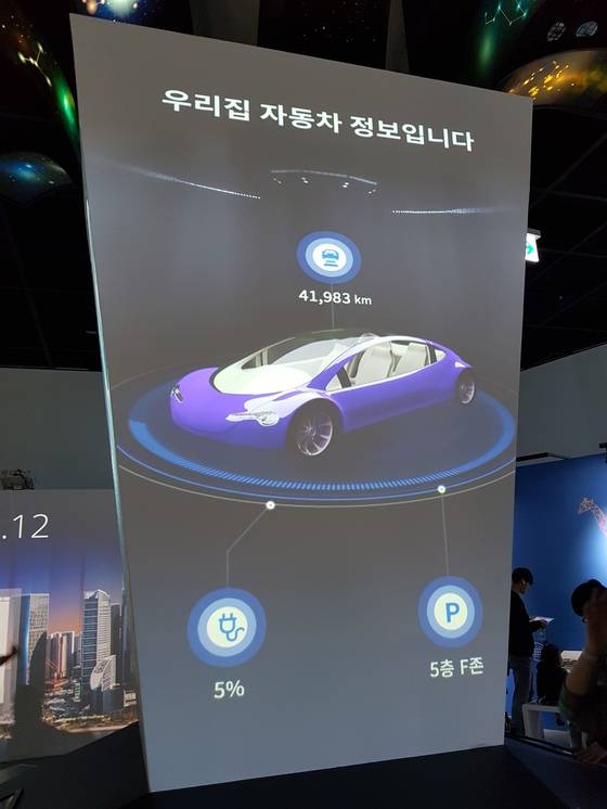 미래에 내 자동차의 상태와 위치 등을 알 수 있는 자동차관.황선윤 기자