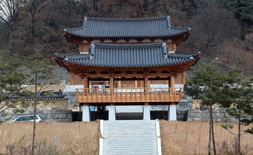 함양 최치원 역사공원조성공사 '한창'[함양군 제공]