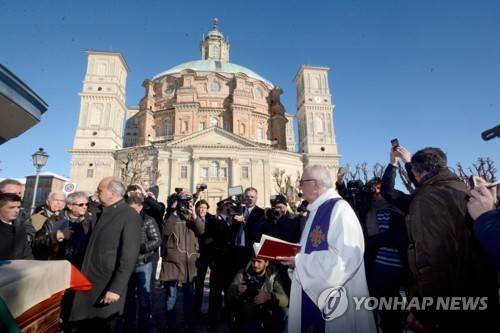 사보이 왕가의 가족 묘소인 이탈리아 북부 피에몬테주 쿠네오 인근의 비코포르테 성당 [AP=연합뉴스]