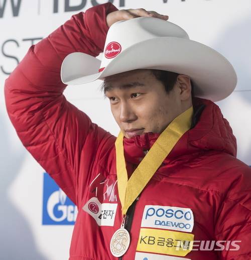 【휘슬러=AP/뉴시스】 윤성빈