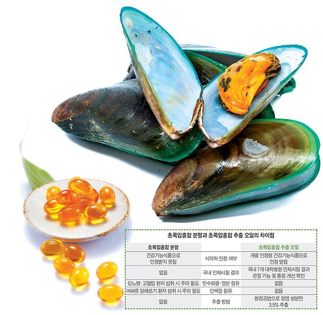 뉴질랜드 마오리족의 관절염 예방 비법인 초록입홍합.