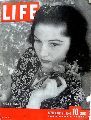 이란 팔라비(팔레비) 왕조의 두번째 국왕 무함마드 레자 팔라비의 첫번째 왕비였던 파우지아 푸아드(Fawzia Fuad). '아시아의 비너스'라고 불릴 정도의 미모의 소유자로 1942년 9월 21일 발간된 미국 '라이프'지 표지를 장식하기도 했다. [사진 위키피디아]