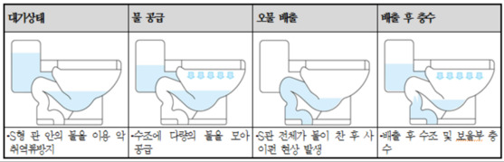 S자형 변기의 작동 원리. [그래픽 한무영 교수]