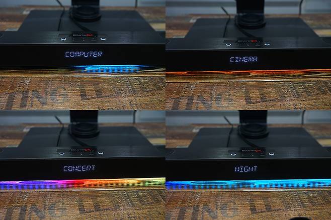 음향 효과에 따라 LED 효과가 달라진다. 별도 소프트웨어로도 제어 가능하다.