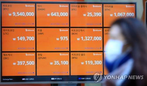 비트코인 1천만원 붕괴[연합뉴스]