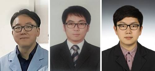 가천대 강동우 교수(왼쪽부터), 김상우 박사, 박준영 박사과정 [한국연구재단 제공=연합뉴스]
