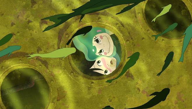 애니메이션 영화 <새벽을 알리는 루의 노래> 중 한 장면. 미디어캐슬 제공