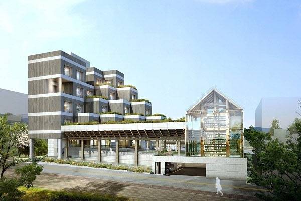 국내에서 가장 높은 목조빌딩(국립산림약용자원연구소) 조감도.  /국림산림과학원 제공