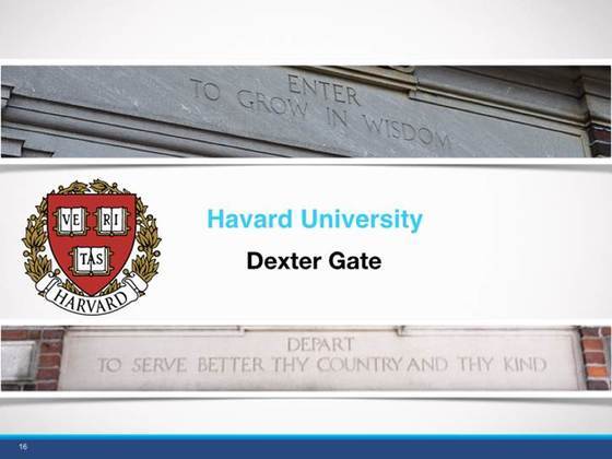 하버드대의 교육철학이 잘 표현돼 있는 덱스터 게이트. 학교 밖에서 안으로 들어갈 땐 "지혜를 키우고" 안에서 밖으로 나갈 땐 "더 나은 사회와 인류를 위해 봉사하라"고 쓰여 있다. [중앙포토]
