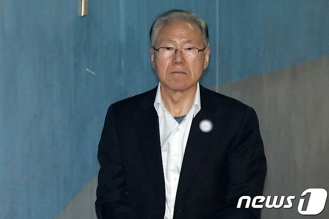 이명박정부 시절 국정원 특수활동비를 받은 혐의를 받고 있는 김백준 전 청와대 총무기획관. 2018.3.14/뉴스1 © News1 민경석 기자