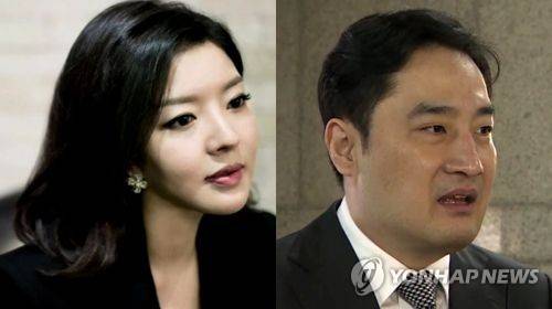 유명 블로거 '도도맘' 김미나씨(왼쪽)와 강용석 변호사 [연합뉴스TV 제공]