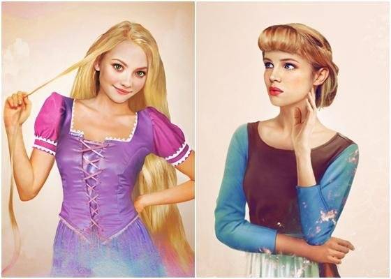 라푼젤(왼쪽)과 신데렐라./지르카 베데이넨 인스타그램