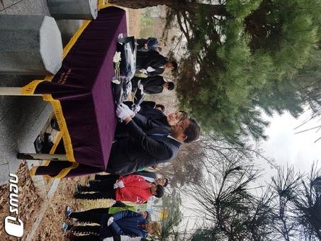 제15주기 천안초등학교 축구부 화재사고 희생자 추모식이 진행되고 있다. © News1