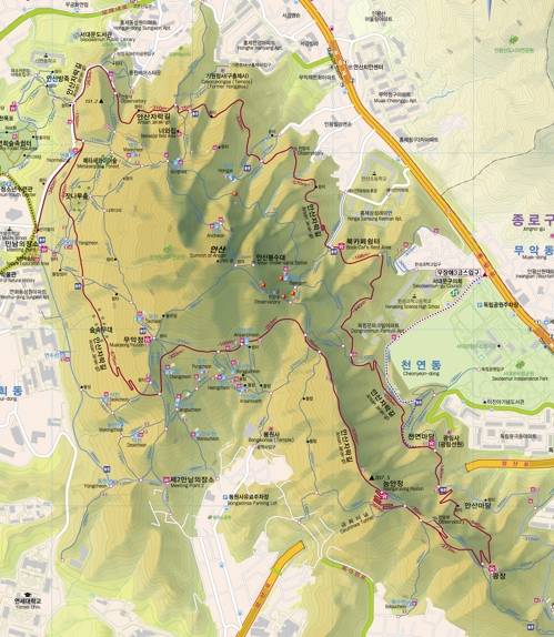빨간 길이 안산 자락길 [서울 서대문구청 제공]