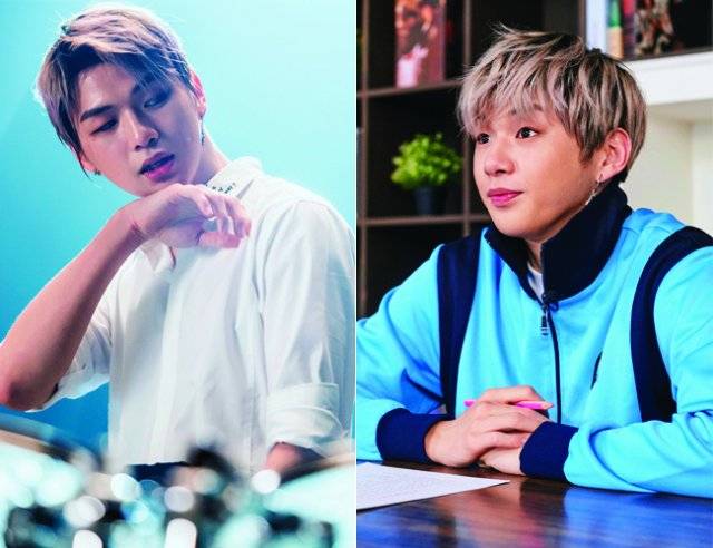 워너원 강다니엘의 무대 위 카리스마 넘치는 모습(왼쪽)과 MBC 예능프로그램 ‘이불 밖은 위험해’에서 보여준 수더분한 모습. [사진 제공=하이트 진로, MBC]