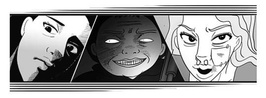 여자 악당들이 잔뜩 등장하는 ‘마스크걸’의 악녀들. 네이버 웹툰 제공