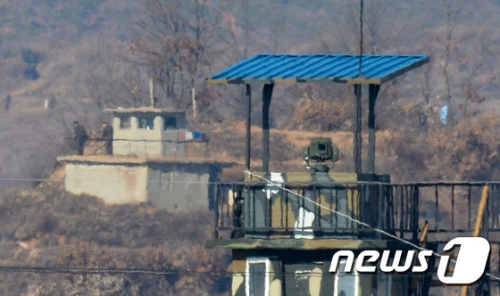 경기도 파주시 서부전선 전방부대 경계초소. © News1 허경 기자