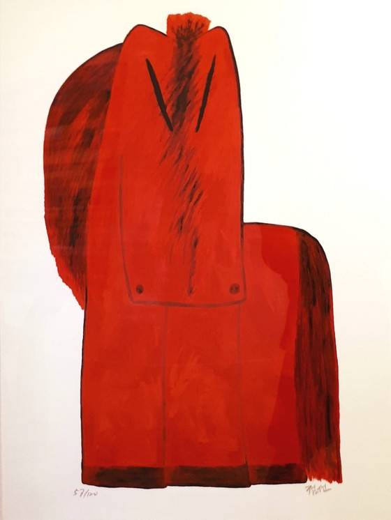 김점선, 빨간 말, 실크스크린 판화, 2004년 [사진 송민]