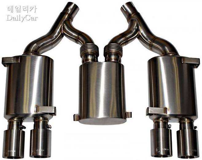 스테인리스 재질의 고성능 차량용 소음기 (배기구)