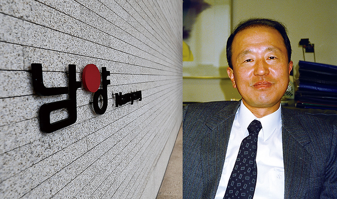 서울 강남구 남양유업 사옥(왼쪽)과 홍원식 남양유업 회장 © 시사저널 고성준·연합뉴스