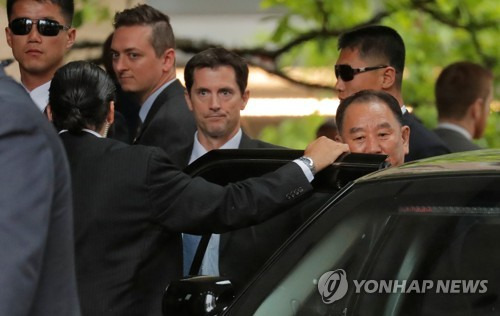 '뉴욕 방문' 이틀째 김영철 북한 노동당 부위원장 겸 통일전선부장 [로이터=연합뉴스]