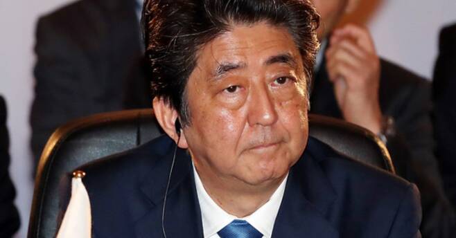 아베 신조 일본 총리. 청와대사진기자단