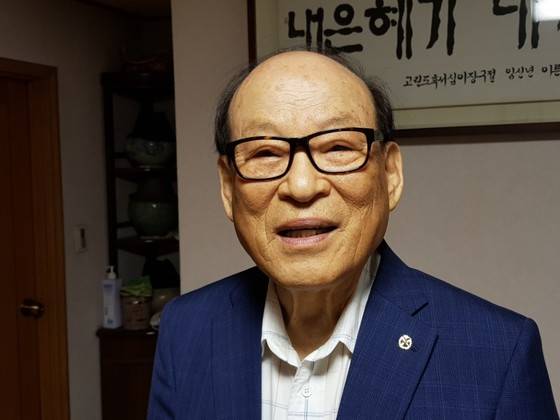 손주형(구 손용길)학도병의용군회장. 포항여중 전투에 참전한 71명의 학도병 중에서 손씨를 포함해 현재까지 두명 생존해 있다. [중앙포토]