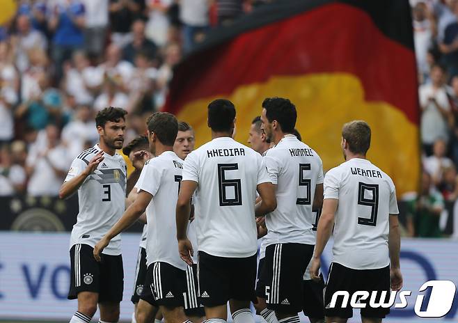 독일 축구 대표팀이 2018 국제축구연맹(FIFA) 러시아 월드컵을 앞두고 치른 마지막 평가전에서 사우디아라비아에 2-1 승리를 거뒀다. © AFP=News1