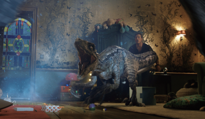 영화 속에서 벨로시랩터가 등장한 장면- UPI 코리아 제공