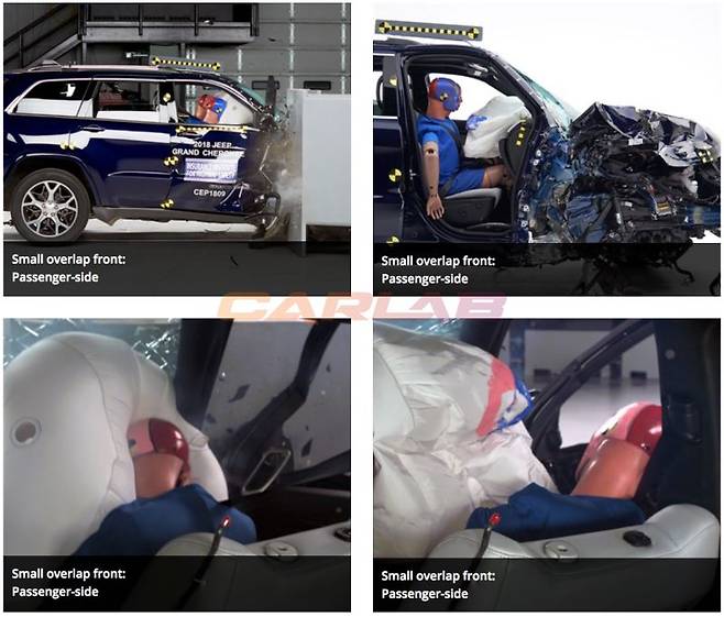 지프 그랜드 체로키의 사이드 에어백은 전개되지 않았다