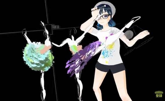 ▲ 유튜버 ‘이모코(えもこ)’가 ‘VRChat’에서 그림을 그리고 있는 모습./사진= 유튜브 'Emoco Ch. / えもこ' 채널 화면 캡처