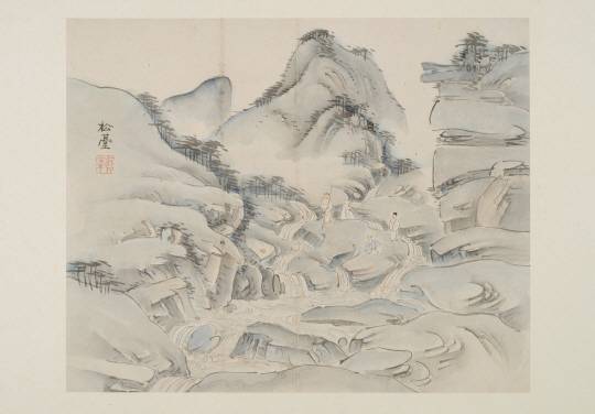 김윤겸의 ‘영남기행화첩’ 중 6번째 그림인 거창 ‘송대’ /사진제공=동아대 석당박물관