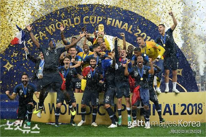 프랑스는 평균 점유율 18위에 그치고도 월드컵 우승을 차지했다. (사진=노컷뉴스/gettyimages)