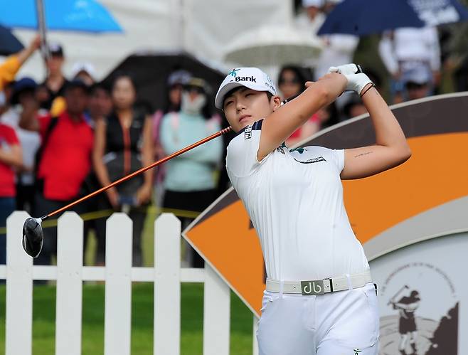 ▲ 2017 OK저축은행 박세리 인비테이셔널에 참가했던 박성현. ⓒ세마스포츠마케팅.