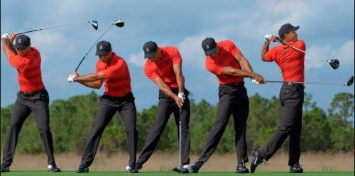 타이거 우즈 전성기의 스윙 연속동작. 주말골퍼가 이렇게 칠 수 있을까?