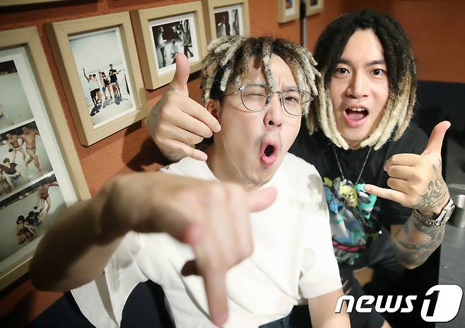 2018.7.25.서울 홍대 하하김종국의 401. 레게 강 같은 평화 하하, 스컬(오른쪽) 인터뷰. © News1 권현진 기자