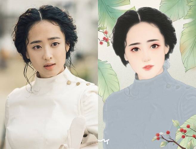 배우 김민정. 왼쪽 사진 출처 tvN 제공