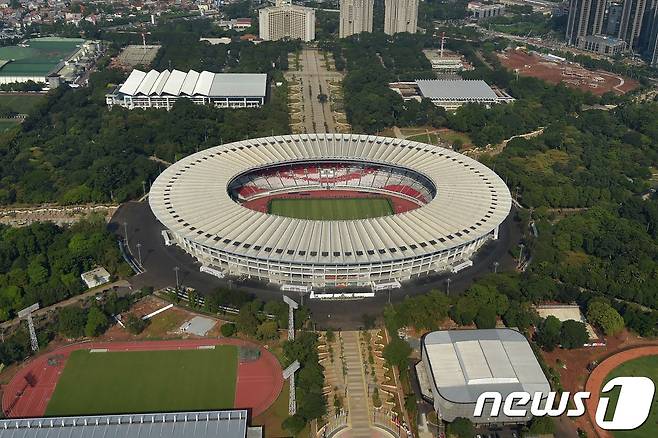2018 인도네시아 자카르타-팔렘방 아시안게임이 열리는 겔로라 붕카르노 스타디움. © AFP=뉴스1