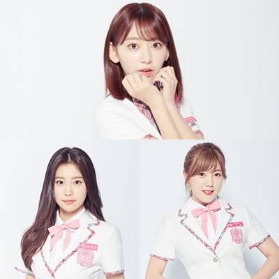 ‘프로듀스48’ 미야와키 사쿠라,강혜원, 미야자키 미호 / 사진제공=Mnet