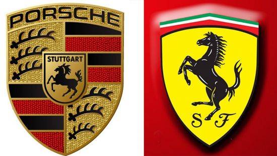 포르쉐와 페라리 엠블럼에 사용된 방패문양 모습(사진=위키피디아)
