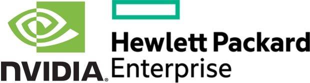 엔비디아(왼쪽)와 휴렛팩커드엔터프라이즈(HPE) 로고
