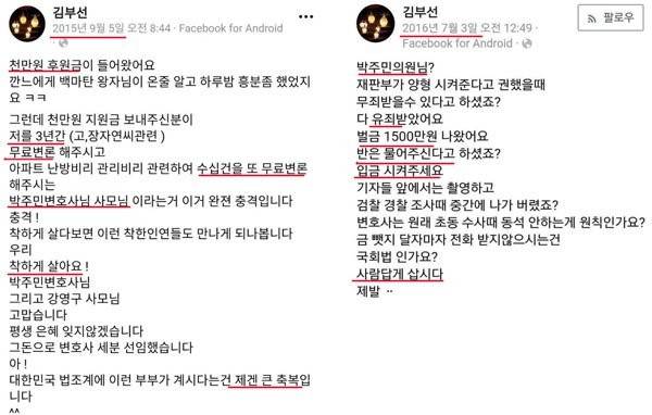 [사진 김부선 페이스북]