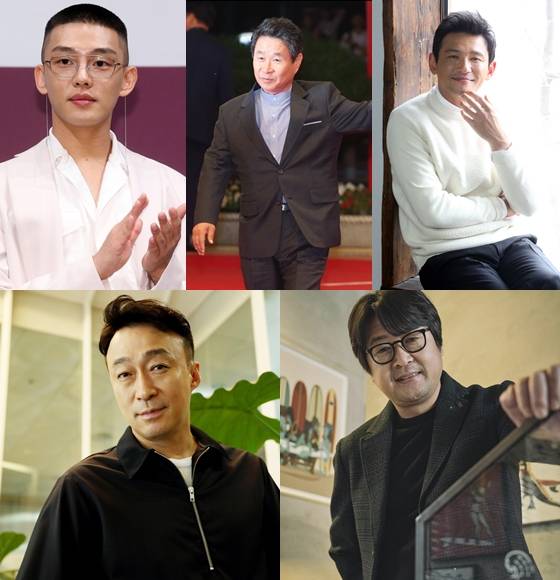 유아인과 기주봉, 황정민,김윤석,이성민이 제 27회 부일영화상에서 남우주연상을 놓고 경합한다.