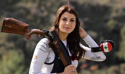 아시안게임 혼성 트랩에서 금메달을 딴 레바논의 레이 바실 | 레이 바실 인스타그램