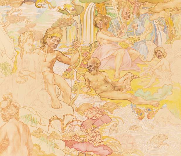 2014년작 <조선진-공후인>. 작가가 최근 공들여 작업하고 있는 ‘조선적인 너무나 조선적인’ 연작의 일부다.