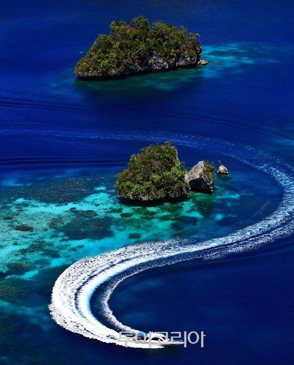 ▲ 독특한 원시부족문화가 살아있는 파푸아 섬의 수려한 경관