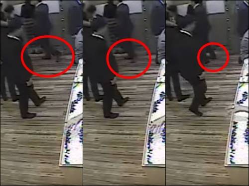 A씨가 B씨 옆을 지날 때 걸음 보폭.