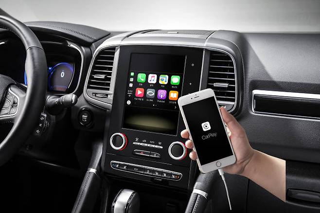 애플 카플레이 구동 모습 (제공=르노삼성자동차)