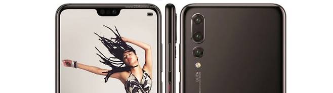 화웨이 P20 프로의 트리플 카메라. 화웨이 누리집.